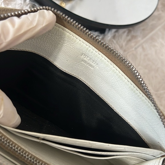 Prada White Perforated Leather Wallet - Picture 9 of 15